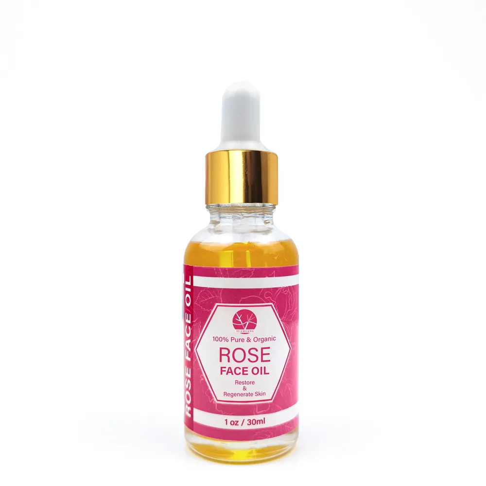 OEM 100% puro Natural de extracto orgánico cura piel seca y agrietada Rosa aceite de cara