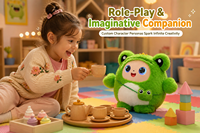 Peluche interactive parlante intelligente, adorable panda compagnon avec écran dynamique et yeux mobiles, jouet en peluche pour enfants