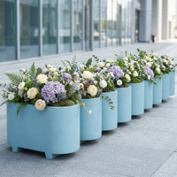 Bac à plantes en fibre de verre, grands pots d'extérieur, jardinières commerciales pour aménagement paysager, fourniture en gros, sur mesure pour projets hôteliers, centres commerciaux et immobilier