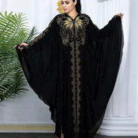 Robe longue à manches longues et à encolure croisée pour femmes musulmanes, modeste, respirante, grande taille, populaire en Europe, en Amérique et au Moyen-Orient