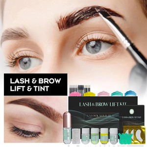 Kit de lifting des cils et des sourcils Flora Ruby, teinture pour cils et sourcils, imperméable, longue durée et soin efficace - Product Image 4