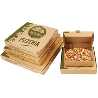 Boîte à pizza blanche en carton ondulé, conception pliable, compostable, pour tranches de pizza à emporter, approvisionnement en gros pour l'emballage alimentaire de détail