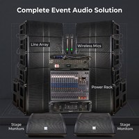 Pack de haut-parleurs Line Array BA210 double 10 pouces avec moniteurs de scène pour les commandes et les devis de projets sonores pour les entreprises de location