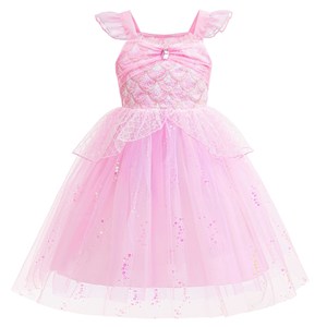 Disfraz <span class=keywords><strong>de</strong></span> Princesa Sirena para Niñas con Tiara, Varita y Accesorios para Halloween, Cumpleaños y Fiestas - Product Image 5
