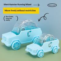 Jouet de voiture en gros pour hamster silencieux avec boule d'exercice transparente, design Jeep, pour la course et l'exercice des petits animaux de compagnie