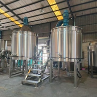 Réservoir de mélange de veste de chauffage électrique 1000-3000l avec mélangeur pour le chauffage de l'eau de jus de lait