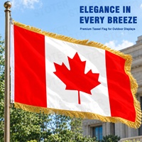 Drapeau du Canada à feuille d'érable, 160e anniversaire, drapeau personnalisé, drapeau à franges dorées, drapeau extérieur double face, drapeaux patriotiques pour défilés