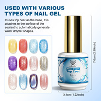Top Coat en Gel Amovible Effet Goutte d'Eau avec Durcissement UV/LED pour Ongles