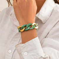 Offre Spéciale Vintage Résine Acrylique Chaîne OT Fermoir Bracelet pour Femme