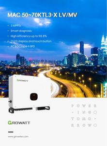 Growatt 60KTL3--XLV/MV Trifásico Comercial Inteligente de Alta Eficiencia Conectado a la Red - Product Image 3