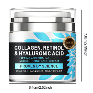 Retinol kollajen krem yoğun sıkılaştırıcı ve nemlendirici yüz kremi A vitamini, B, C & E hyaluronik asit gündüz & gece ile zenginleştirilmiş - Product Image 4