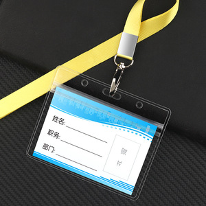 High Quality PVC <strong>Hard</strong> <strong>Card</strong> <strong>Case</strong> Custom Name Badge Holder with Button Closure for Business <strong>Card</strong>