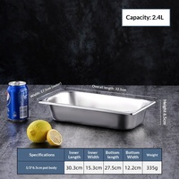 Desain Baru Wadah Makanan Stainless Steel Gaya Amerika Joincreate 1/3*6.5cm Kualitas Handal untuk Penyimpanan Makanan di Hotel Buffet.
