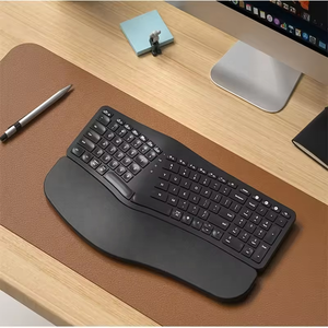 2.4G Không Dây Ergonomic Chia Bàn Phím Với Backlit Cổ Tay Phần Còn Lại Trắng Có Thể Sạc Lại Bàn Phím Cửa Sổ Phụ Kiện Điện Tử - Product Image 1