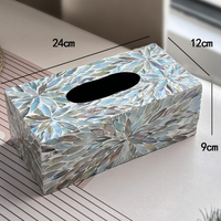 Boîte à mouchoirs en coquille naturelle Leshf - Minimalisme moderne - Décoration multifonctionnelle pour table basse - Salon - Utilisation domestique - Design créatif