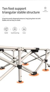 Slaapkampeerbed Draagbaar Vouwtentbed Voor Volwassenen, Wandelen Reizen Buiten Vissen Jacht Binnenmeubilair - Product Image 4