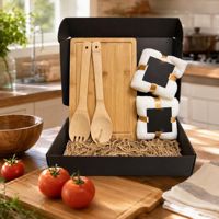 En gros, Planche à fromage en bambou avec 4 couteaux à fromage en acier inoxydable, Coffret cadeau de déménagement, Cadeau de cuisine pour maison neuve et fêtes