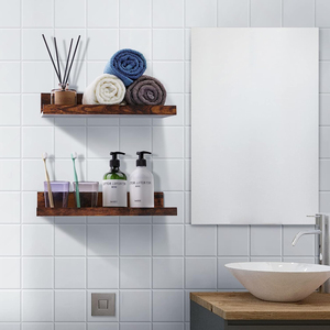 Juego de 5 estantes flotantes para el hogar para decoración de pared, almacenamiento, estantes de madera montados en la pared para dormitorio - Product Image 3
