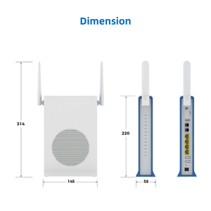 Megatower CPE 4G พร้อม2X2เสาอากาศ MIMO 4dBi รับ802.16a /b/g/<span class=keywords><strong>n</strong></span> 300Mbps Wi-Fi WPS สถานะใหม่ - Product Image 5
