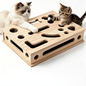 2026 Boîte d'enrichissement interactive pour chat, grand format, avec lime à griffer et papier abrasif, alternative sans stress aux coupe-ongles, jouet - Product Image 1