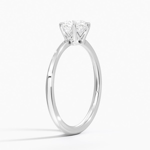 Fashion White Silver <b>Crystal</b> Engagement <b>Ring</b> Elegant Bridal Proposal Jewelry Gift <b>Ring</b> For Women - Product Image 1