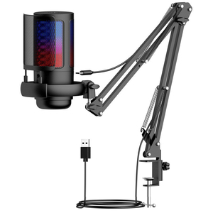 Microphone <span class=keywords><strong>de</strong></span> jeu ME6S Microphone USB RGB Live Capacitiv e <span class=keywords><strong>Blé</strong></span> <span class=keywords><strong>Chant</strong></span> Enregistrement Explosions transfrontalières - Product Image 1