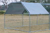 Poulailler de luxe en fer massif facile à nettoyer avec toit en tissu Oxford pour volailles de grande taille, cage à poulets pour l'élevage en plein air