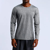 Fabricants de vêtements Gym personnalisée Vêtements de sport décontractés Fitness T-shirt à manches longues pour hommes de grande taille