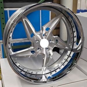 Cerchi Forgiati LZT-1103 Personalizzati per Auto, 22 24 26 Pollici, Bipartiti, con Bordo Cromato e Profilo Profondo, 5x114.3 5x120 per Chevy <span class=keywords><strong>Monte</strong></span> <span class=keywords><strong>Carlo</strong></span> Camaro - Product Image 2