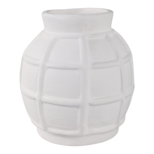 Vaso in cartapesta con texture a griglia scultorea, vaso minimalista per fiori, per soggiorno, decorazione per la casa, camera da letto, cucina - Product Image 3
