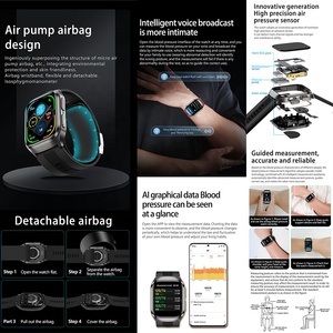 Amoled Bt Gọi NFC Reloj Inteligente S17 Máy Bơm Không Khí Chính Xác Huyết Áp Smartwatch ECG Theo Dõi Sức Khỏe Thông Minh Đồng Hồ S17 - Product Image 3