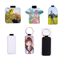 Luxus Schlüssel bund Ring PU Leder Auto Sicherheit Anpassen Sublimation Schlüssel bund Set Benutzer definierte leere Schlüssel anhänger