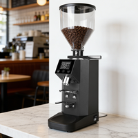 Mini Moulin à Expresso Électrique Domestique à Meules Coniques en Acier Inoxydable de 60 mm, Réglage par Molette Optionnel, Capacité 30G, 220V/110V