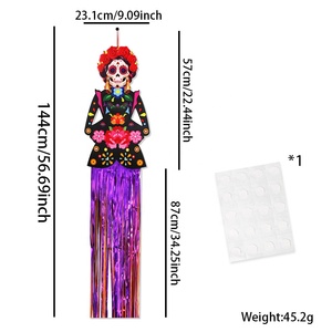 Trending Large Day of the Dead Hanging <strong>Decor</strong> Dia De Los Muertos Hanging Sugar Skull for <strong>Halloween</strong> Party Home <strong>Decor</strong> - Product Image 6
