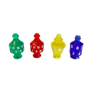 Manufacture Custom Shape Dice High Quality Acrylic Transparent Polyhedral Bottle Shape Dice