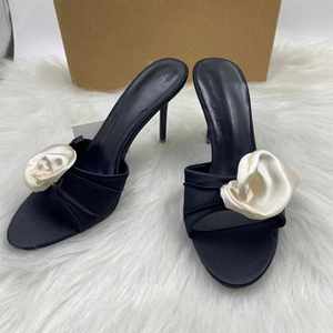 Escarpins ouverts de haute qualité à enfiler, sandales d'été de luxe avec fermeture éclair arrière et talons hauts - Product Image 3