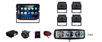 Kamera Mundur AI Forklift Monitor dengan Layar 7.0, 10 Inci 1080P Tahan Air 12-24V DC Sensor Mundur & Parkir