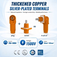 Connecteur de stockage d'énergie étanche 70A-500A, connecteur de borne de batterie industriel IP67 1500V pour systèmes de stockage d'énergie