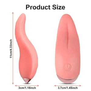 เครื่องสั่นแบบเลียนแบบการเลียลิ้น - เครื่องนวดกระตุ้นจุดซ่อนเร้นและร่างกายสำหรับผู้หญิง ปรับความเร็วได้หลายระดับ ผลิตจากซิลิโคน ของเล่นผู้ใหญ่เพื่อการผ่อนคลายทางอารมณ์ - Product Image 4