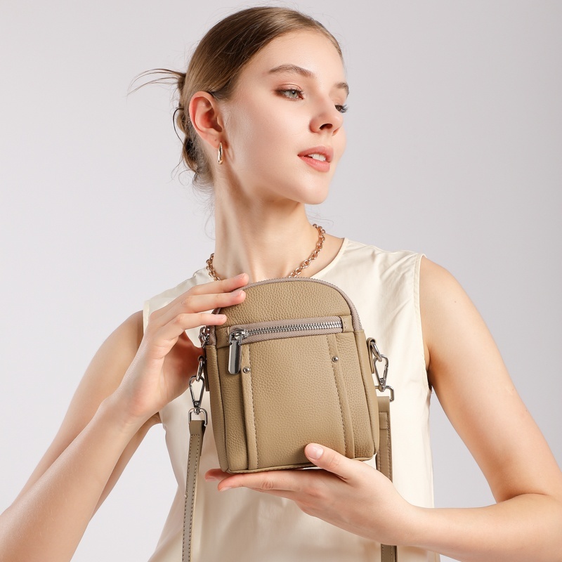 Luxury Fashion Woman's Mini Mobile Phone Bag Crossbody Single Shoulder Real Leather Bag Women Designer Custom Logo Fast Shipping