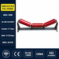 Équipement de convoyeur pour machines minières, rouleaux porte-chargeurs pour pierre, ciment, acier, norme ISO/DIN, résistant à la chaleur, diamètre 76-219 mm