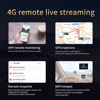 Caméra de tableau de bord 4g à double objectif 2k + 1080p Caméra de voiture à vision nocturne 4g avec Wifi Gps 4g Diffusion en direct