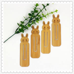 Segnalibri di bambù 4 "segnalibri creativi di bambù a forma di animale in bambù regalo di bambù - Product Image 4