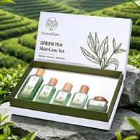 Ensemble de soins de la peau au thé vert fermenté EGCG, anti-acné, anti-rougeurs, apaisant, à l'acide salicylique, resserre les pores, contrôle du sébum