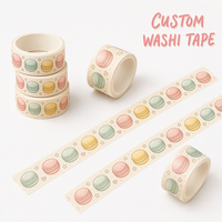 Individuelles Candy Heart Washi Tape mit Niedlichem Macaron-Stil-Thema für Journaling