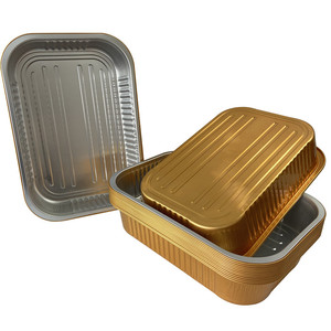 Contenitore Rettangolare in <span class=keywords><strong>Alluminio</strong></span> da 3700ml Resistente alle Alte Temperature per Bistecche di Agnello, Ideale per Riunioni Familiari e Barbecue all'Aperto - Product Image 4