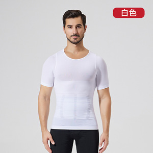Nuovo Body Modellante <span class=keywords><strong>Termico</strong></span> Traspirante da <span class=keywords><strong>Uomo</strong></span> 2026 a Maniche Corte con Compressione Addominale - Product Image 6