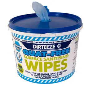 Food Surface Sanitising Wipes Quat Free Cleaning Sanitising Food Preparation Areas Work Surfaces Stainless Steel Utensils