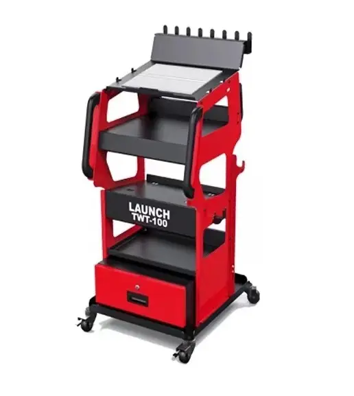 Launch TWT-100 Tool Trolley untuk Pemrograman EUC Kotak Alat Perbaikan Otomatis Kabinet Troli dengan Roda Bergulir