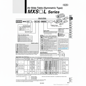SMC Pneumatics Air Slide <b>Table</b> MXS6L-40AS - Product Image 1